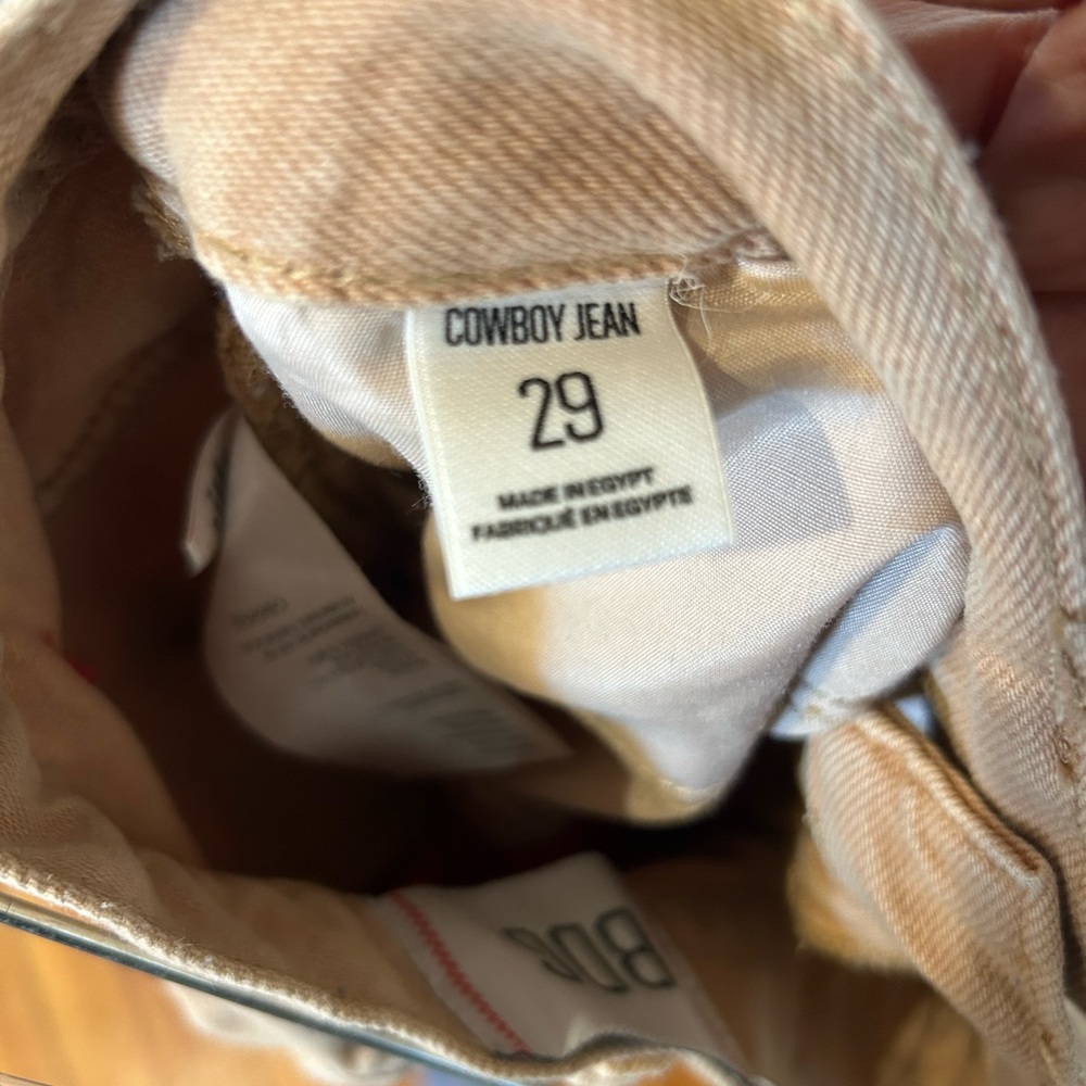 BDG Urban Outfitters Cowboy Jean Straight Leg size 29 sand/tan - Picture 7 of 7